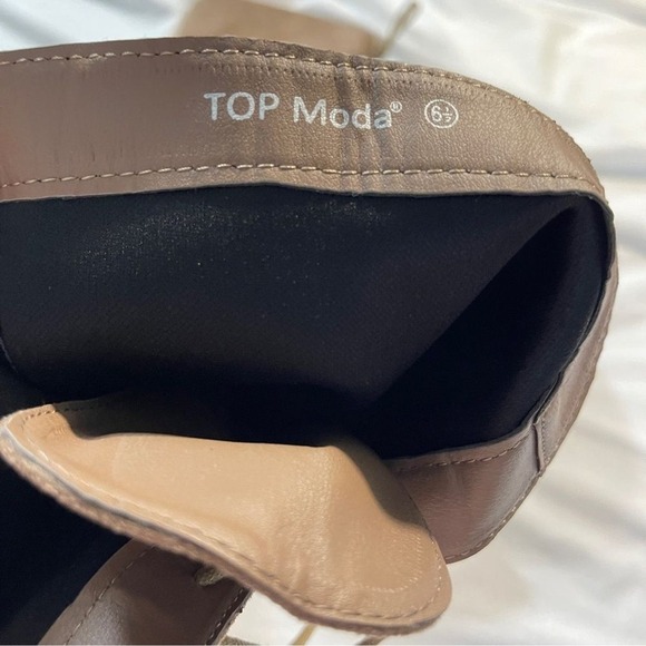 NEW! TOP MODA ZOLA 22-inch Over-the-Knee Lace Up Taupe Faux Suede Boots, 6.5 - Picture 5 of 9